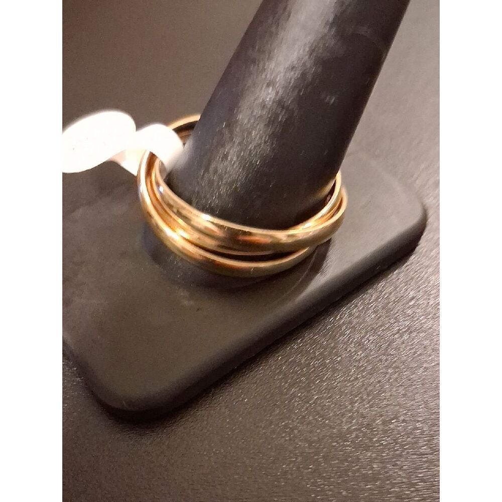 18k GF Interlinked Size 13 Rings New - Picture 3 of 4